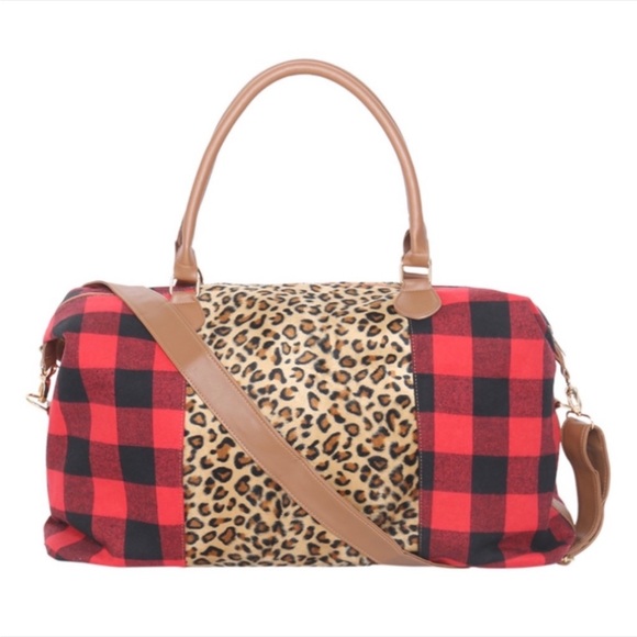 (REDUCED) BUFFALO ANIMAL PRINT DUFFLE BAG - Picture 4 of 5